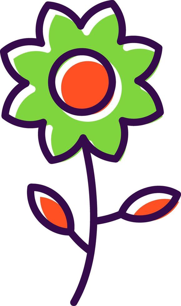 Blume gefüllt Design Symbol vektor