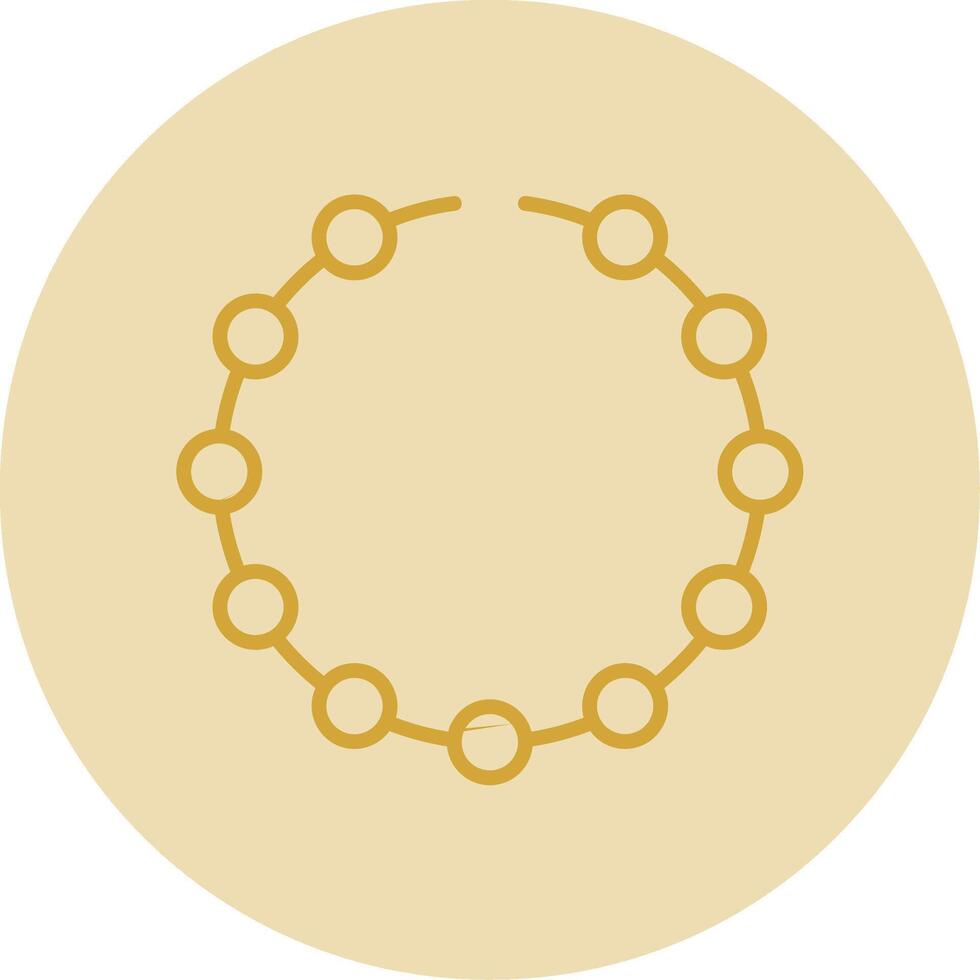 armband linje gul cirkel ikon vektor