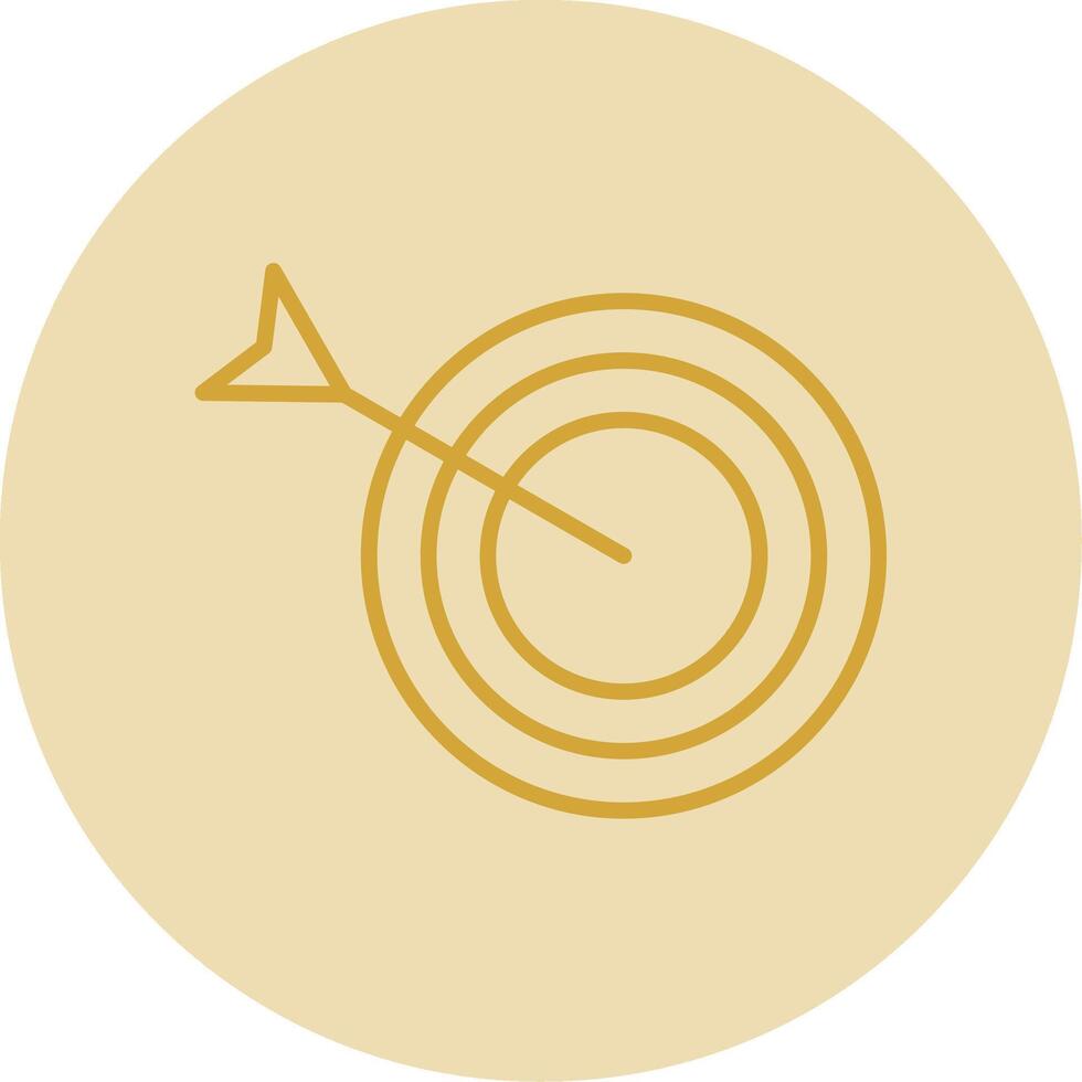 Dartscheibe Linie Gelb Kreis Symbol vektor