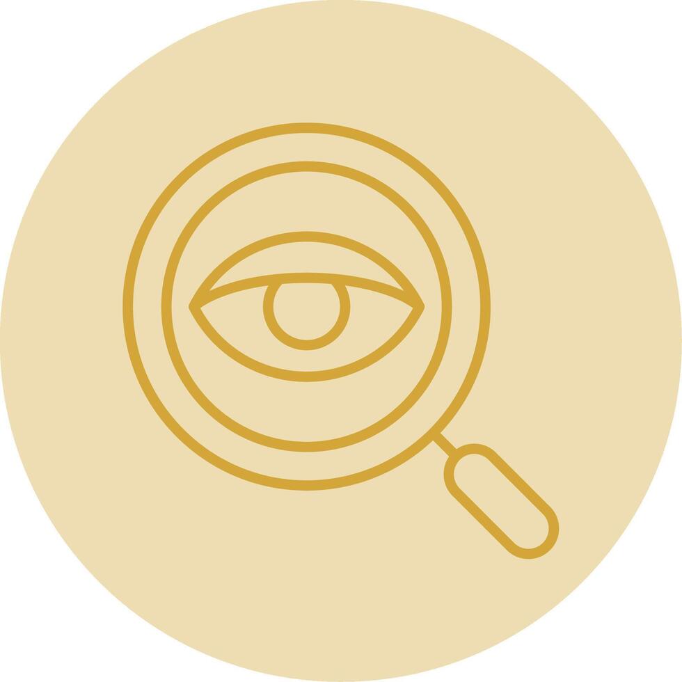 Auge Linie Gelb Kreis Symbol vektor