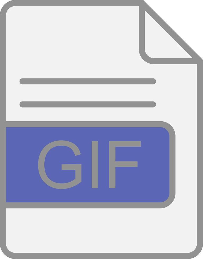 gif Datei Format Linie gefüllt Licht Symbol vektor