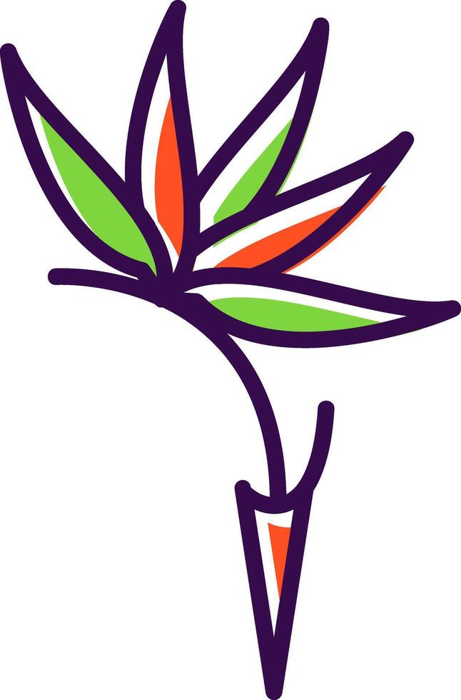 Strelitzia gefüllt Design Symbol vektor