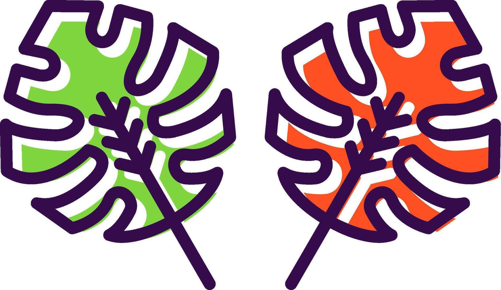 Philodendron gefüllt Design Symbol vektor