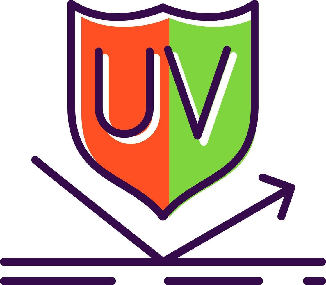 uv Schutz gefüllt Design Symbol vektor