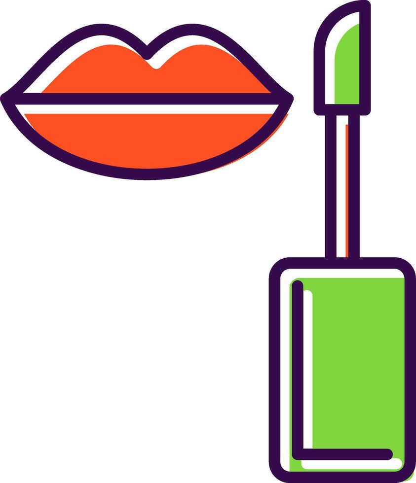 Lipgloss gefüllt Design Symbol vektor