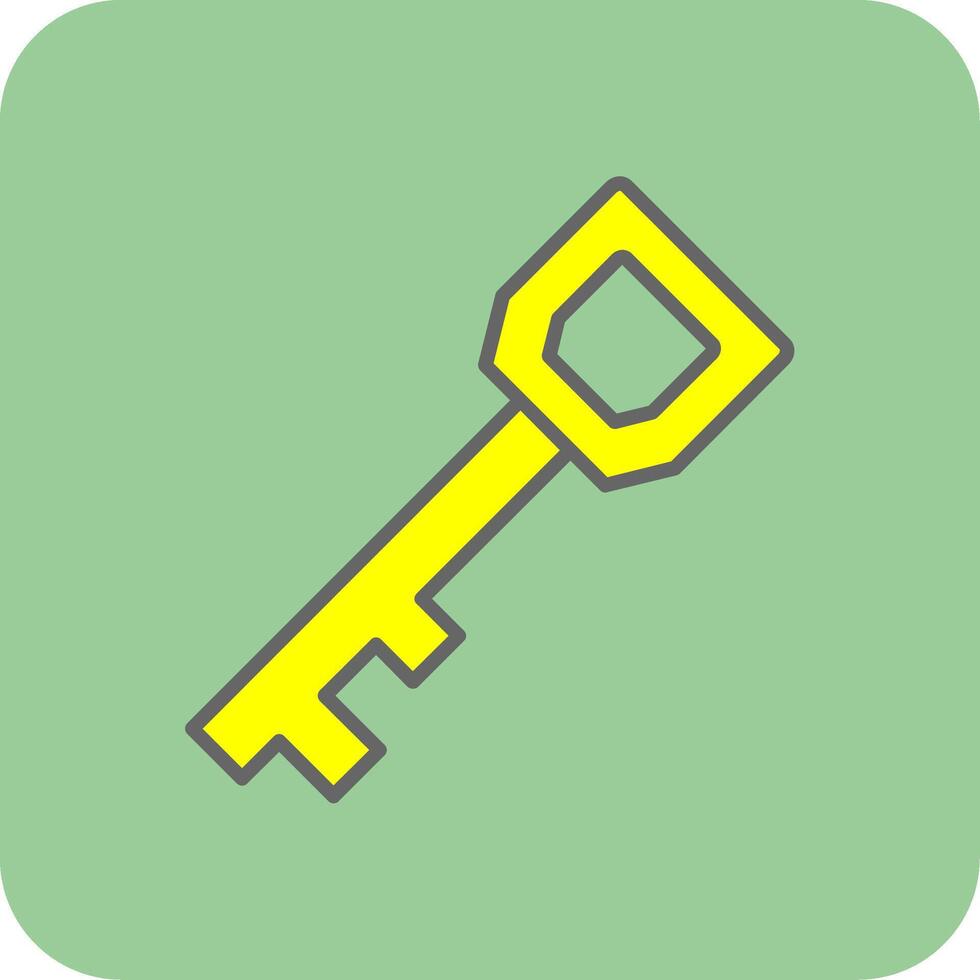 Schlüssel gefüllt Gelb Symbol vektor