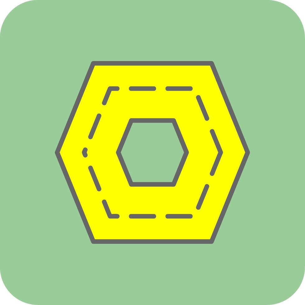 Nuss gefüllt Gelb Symbol vektor