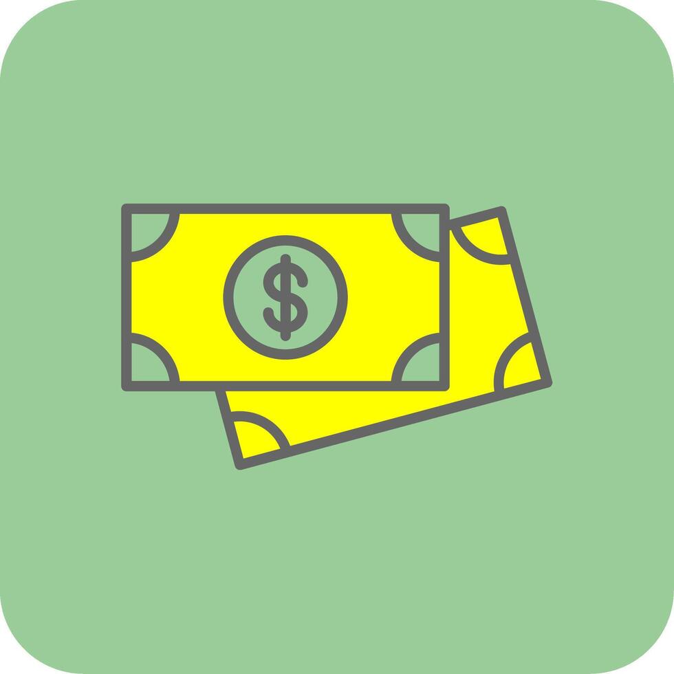 betalning fylld gul ikon vektor