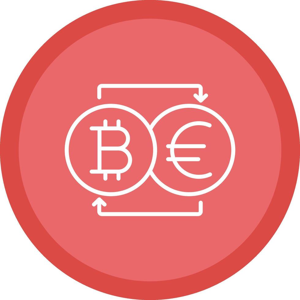 Bitcoin Wechsler Linie multi Kreis Symbol vektor