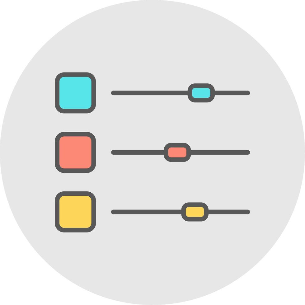 Schieberegler Linie gefüllt Licht Symbol vektor