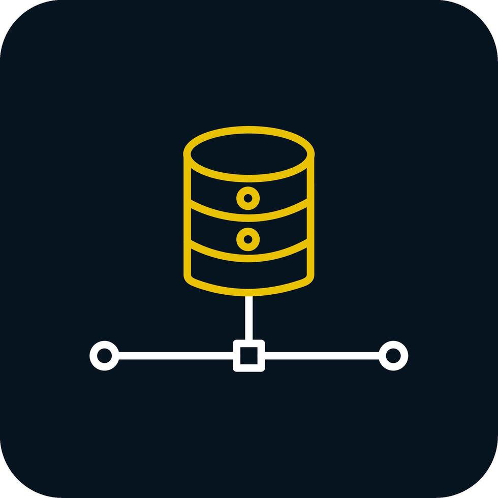 Datenbank Linie rot Kreis Symbol vektor