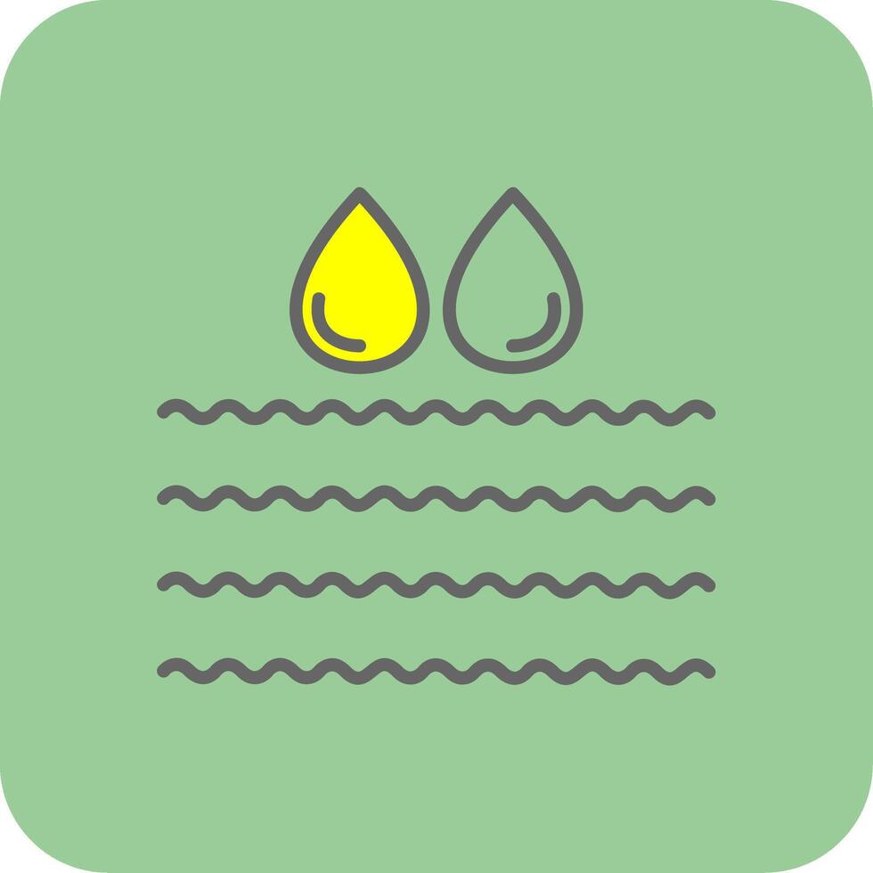 vatten fylld gul ikon vektor