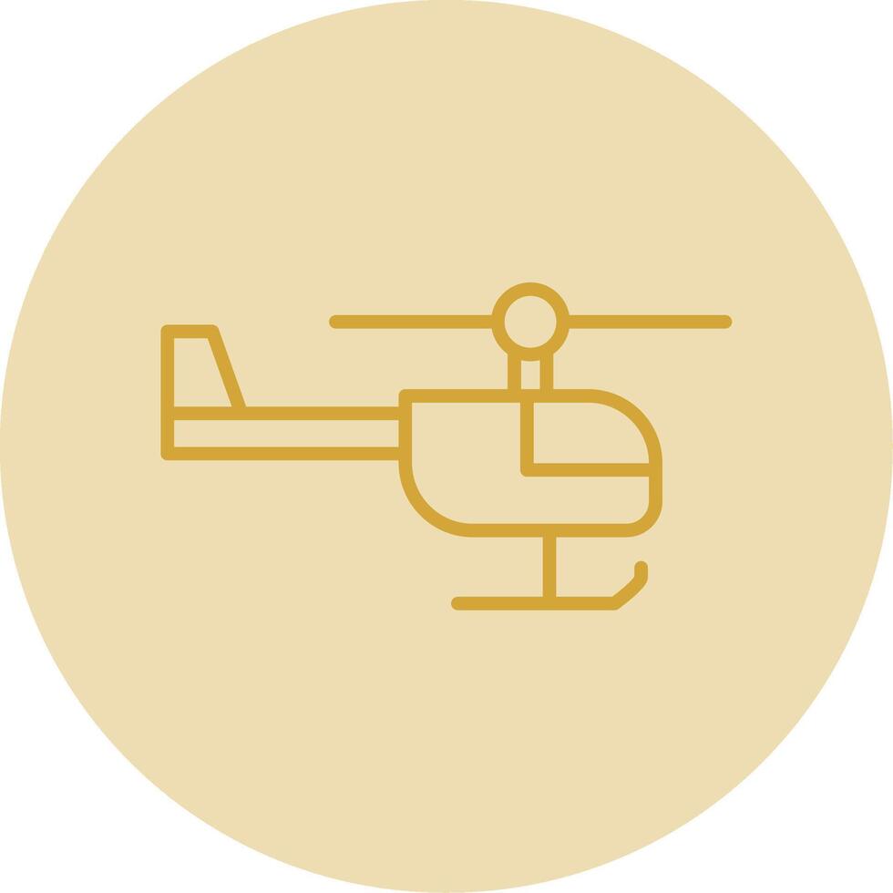 Hubschrauber Linie Gelb Kreis Symbol vektor