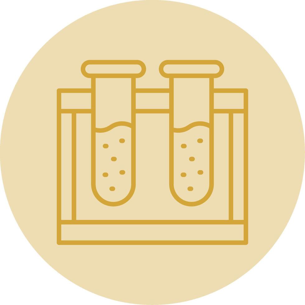 Chemikalien Linie Gelb Kreis Symbol vektor