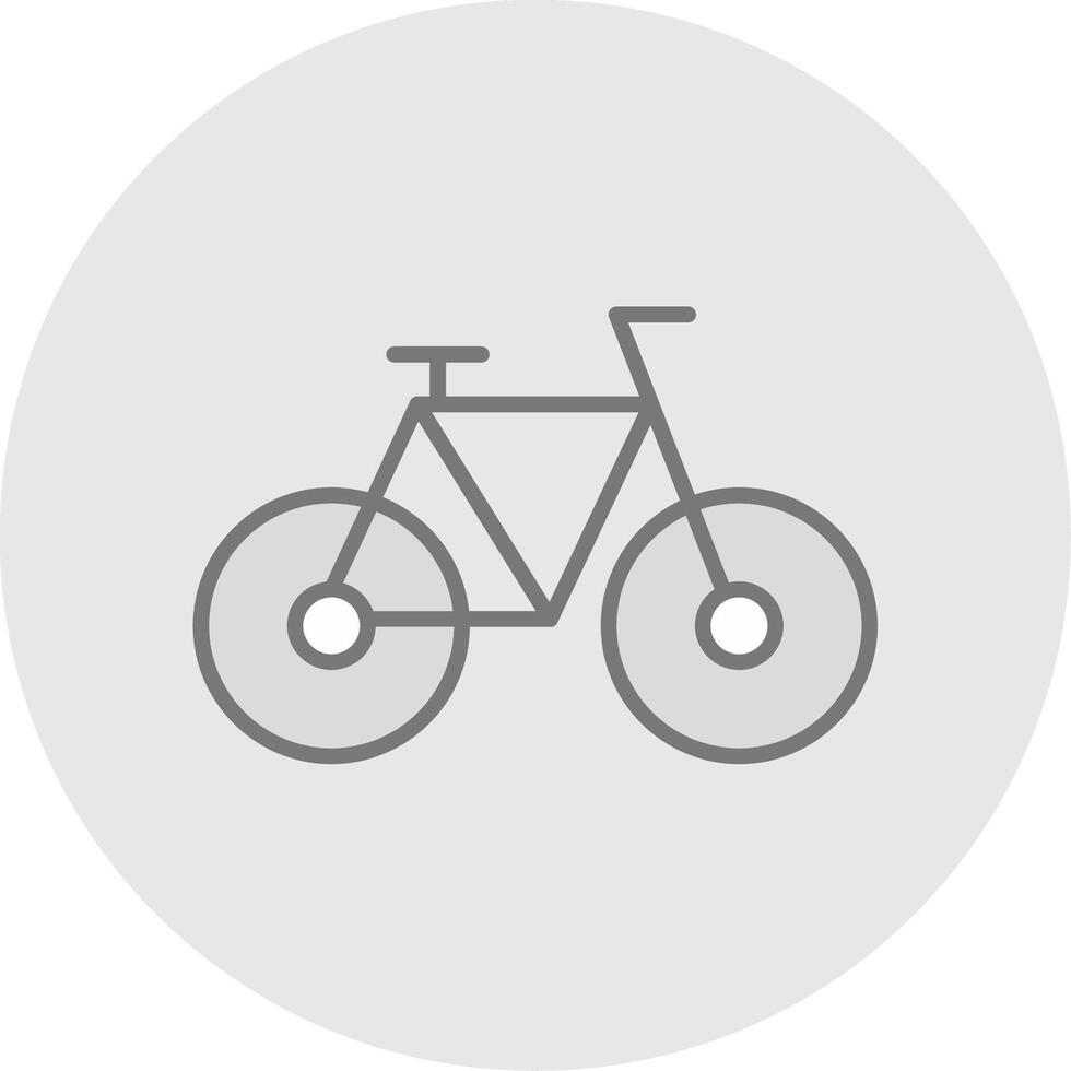 cykel linje fylld ljus ikon vektor