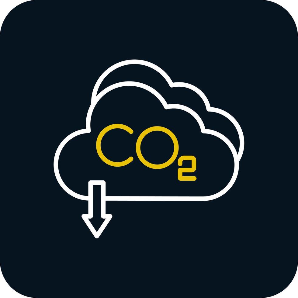 co2 Linie rot Kreis Symbol vektor