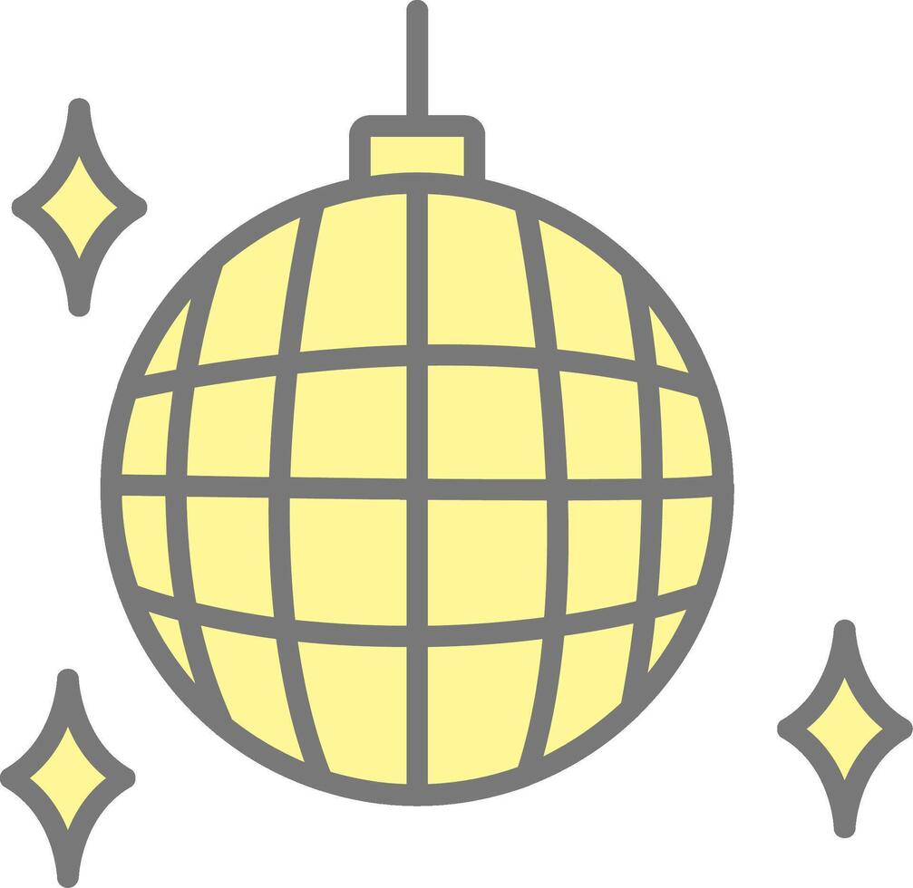 Party Ball Linie gefüllt Licht Symbol vektor