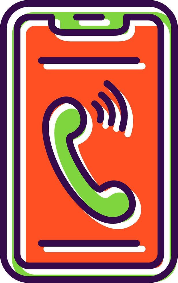 telefon fylld design ikon vektor