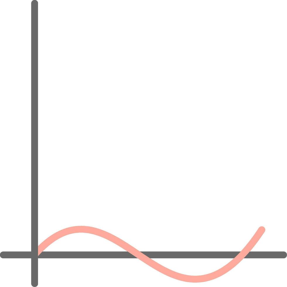 Vinka Diagram linje fylld ljus ikon vektor