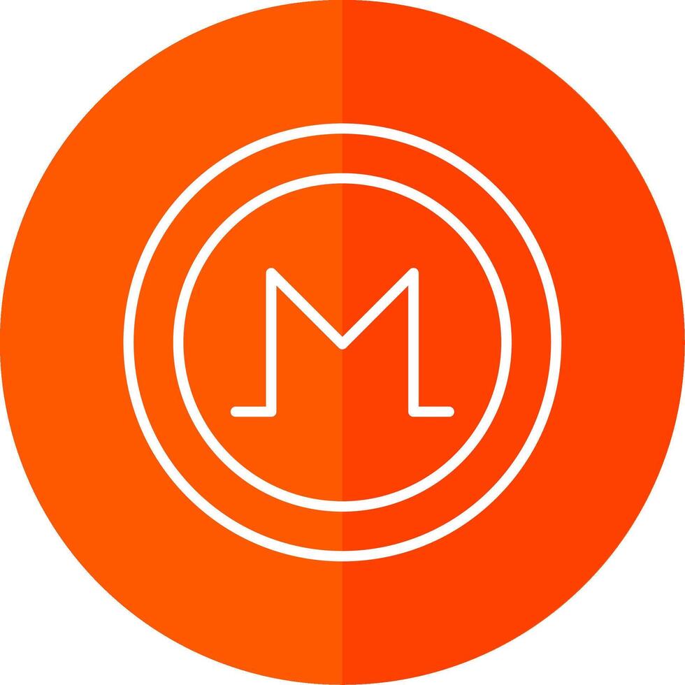 Monero Linie Gelb Weiß Symbol vektor