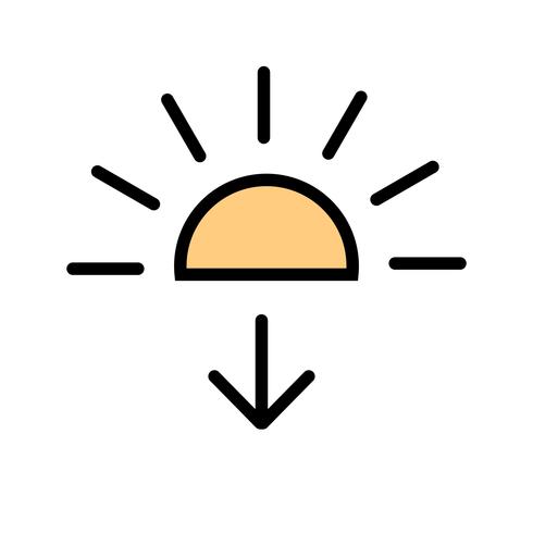 Sonnenuntergang Vektor Icon
