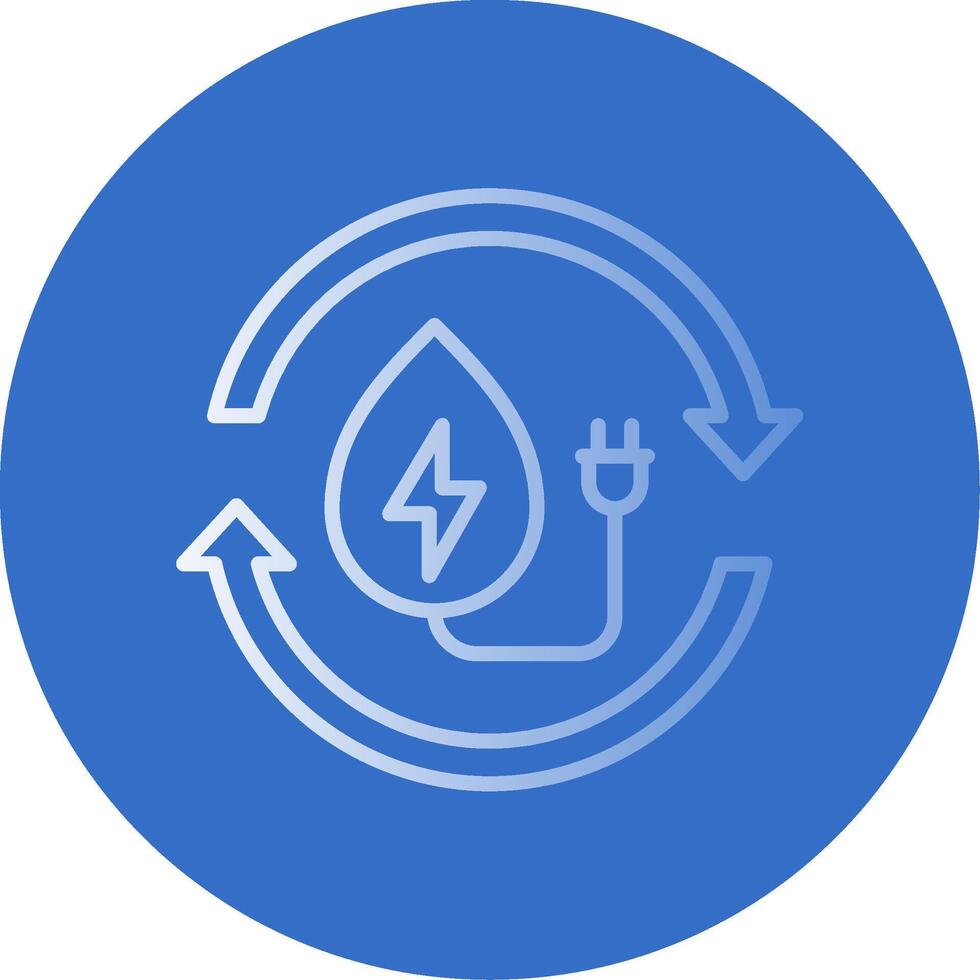 Wasser Energie Gradient Linie Kreis Symbol vektor