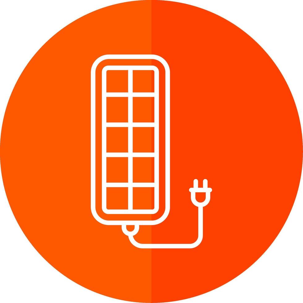 Solar- Panel Linie Gelb Weiß Symbol vektor