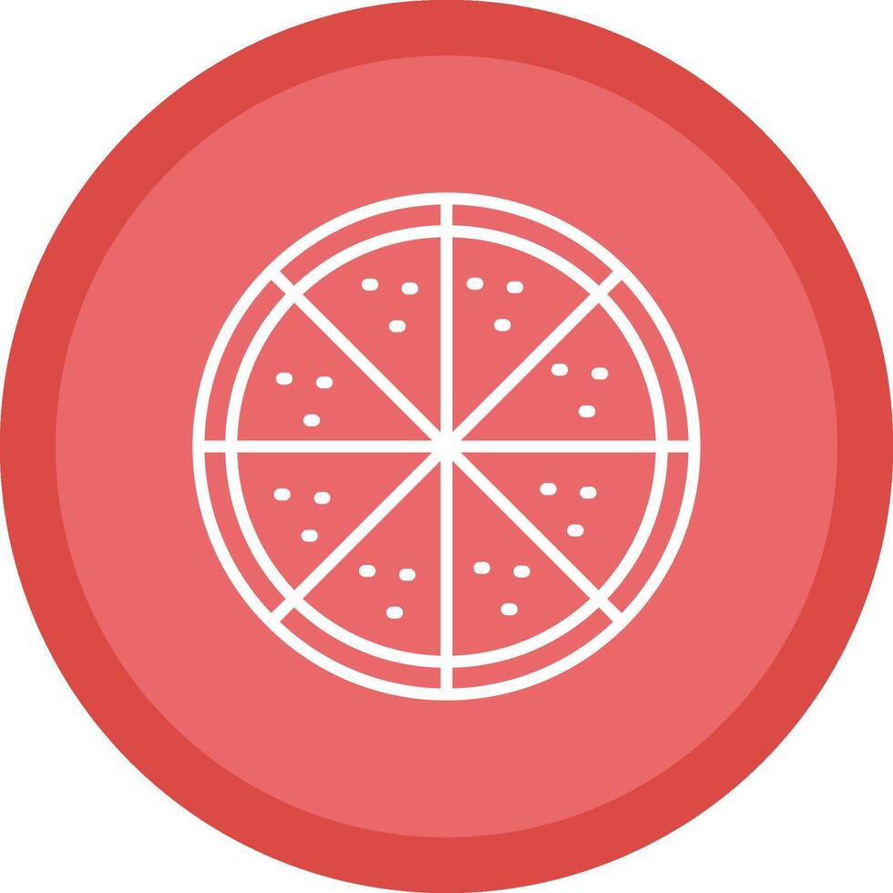 pizza linje mång cirkel ikon vektor