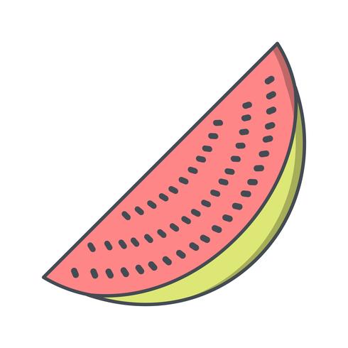 Vektor-Wassermelone-Symbol vektor