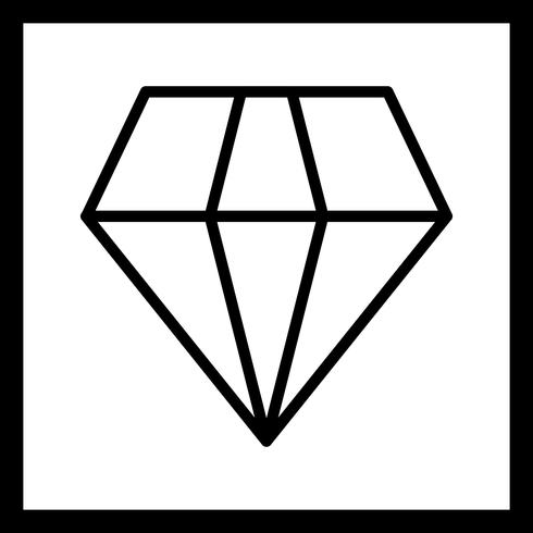 vektor diamant ikon