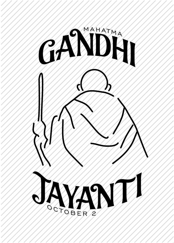 Gandhi Jayanti ist ein Ereignis, das in Indien zum Geburtstag von Mahatma Gandhi gefeiert wird, vektorweißer Hintergrund vektor