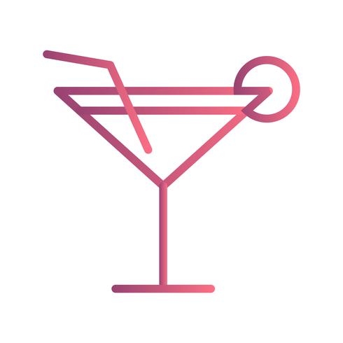 Vektor-Cocktail-Symbol vektor