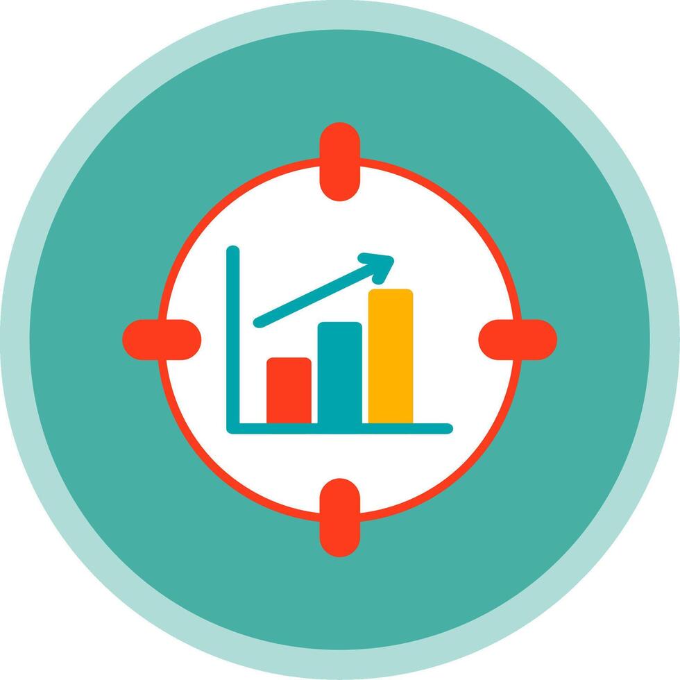 Daten Analytik eben multi Kreis Symbol vektor