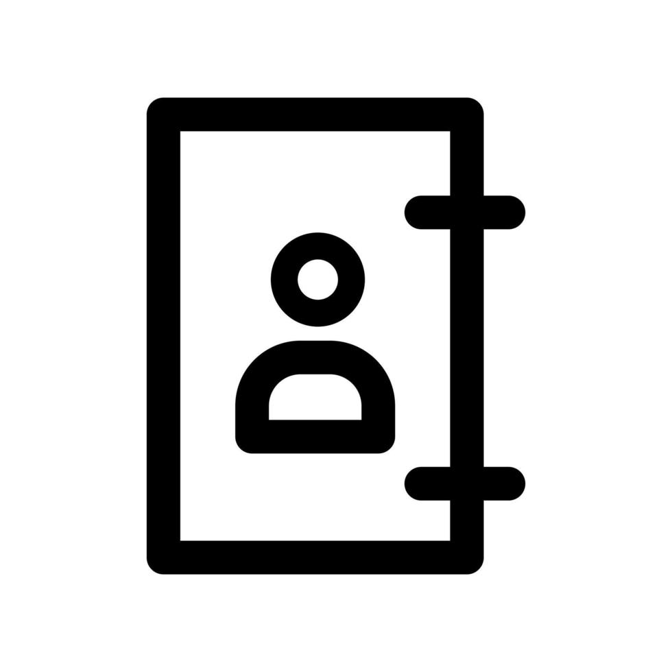 kontaktlista ikon illustration för företag och ledning på isolerad bakgrund vektor