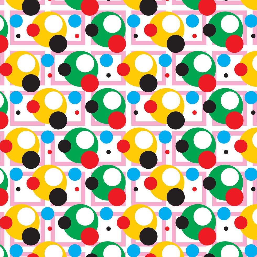 Polka Dot bunte Muster Hintergrund Vektor editierbar