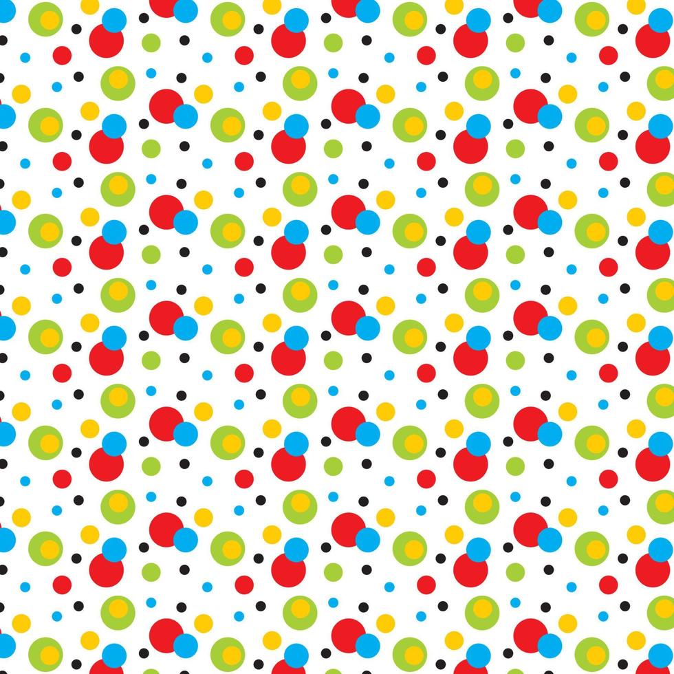 Polka Dot bunte Muster Hintergrund Vektor editierbar