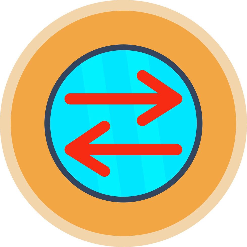 byta platt mång cirkel ikon vektor