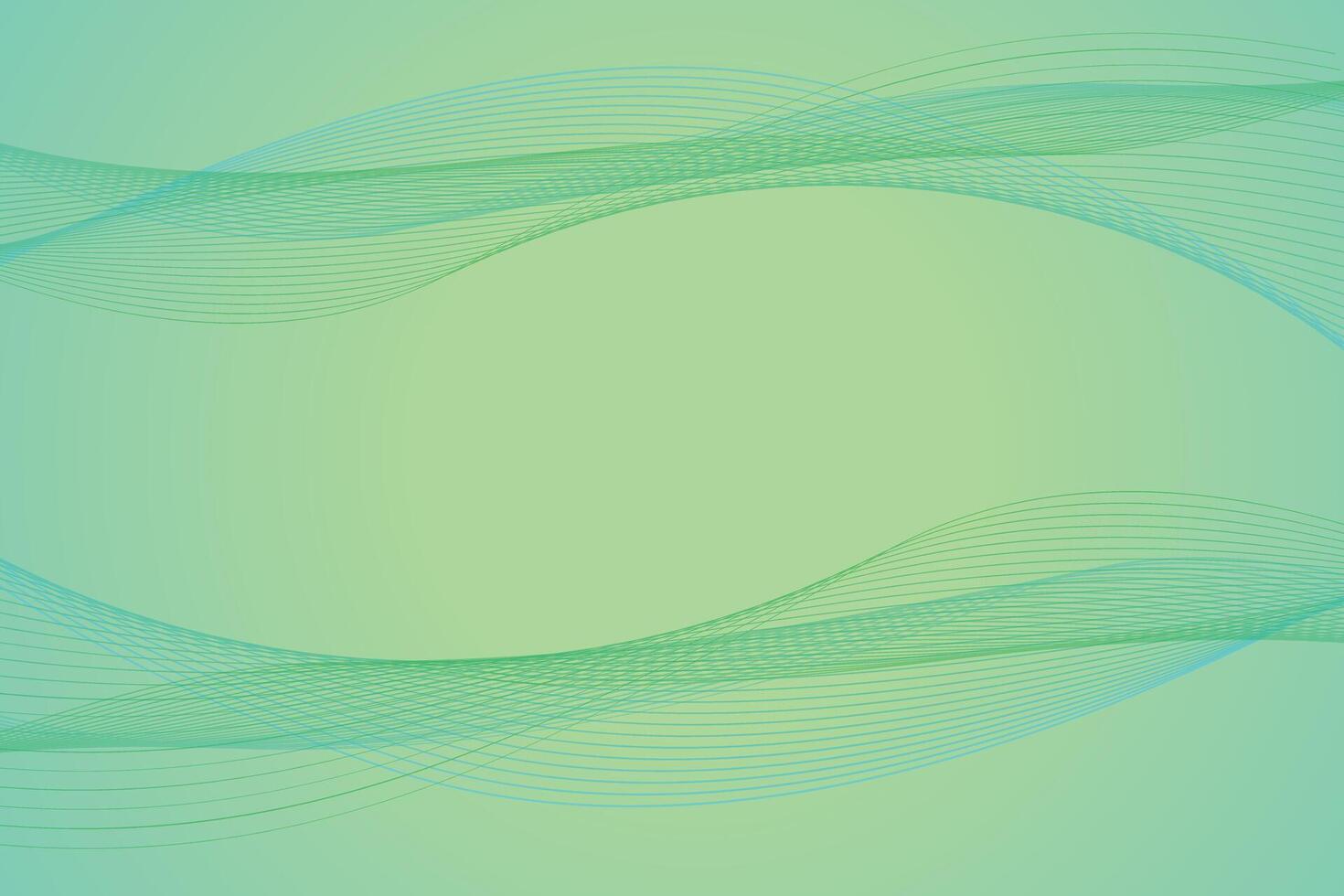 abstrakt Hintergrund im Grün Töne mit abstrakt Wellen. vektor