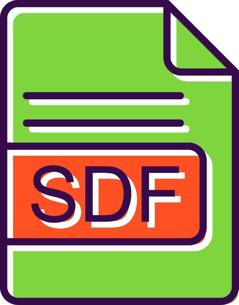 sdf Datei Format gefüllt Design Symbol vektor