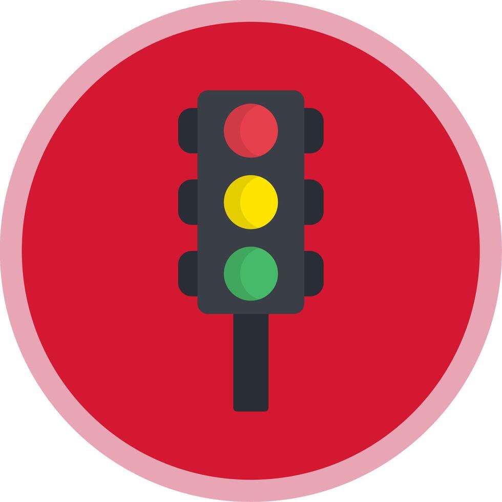 der Verkehr Beleuchtung eben multi Kreis Symbol vektor