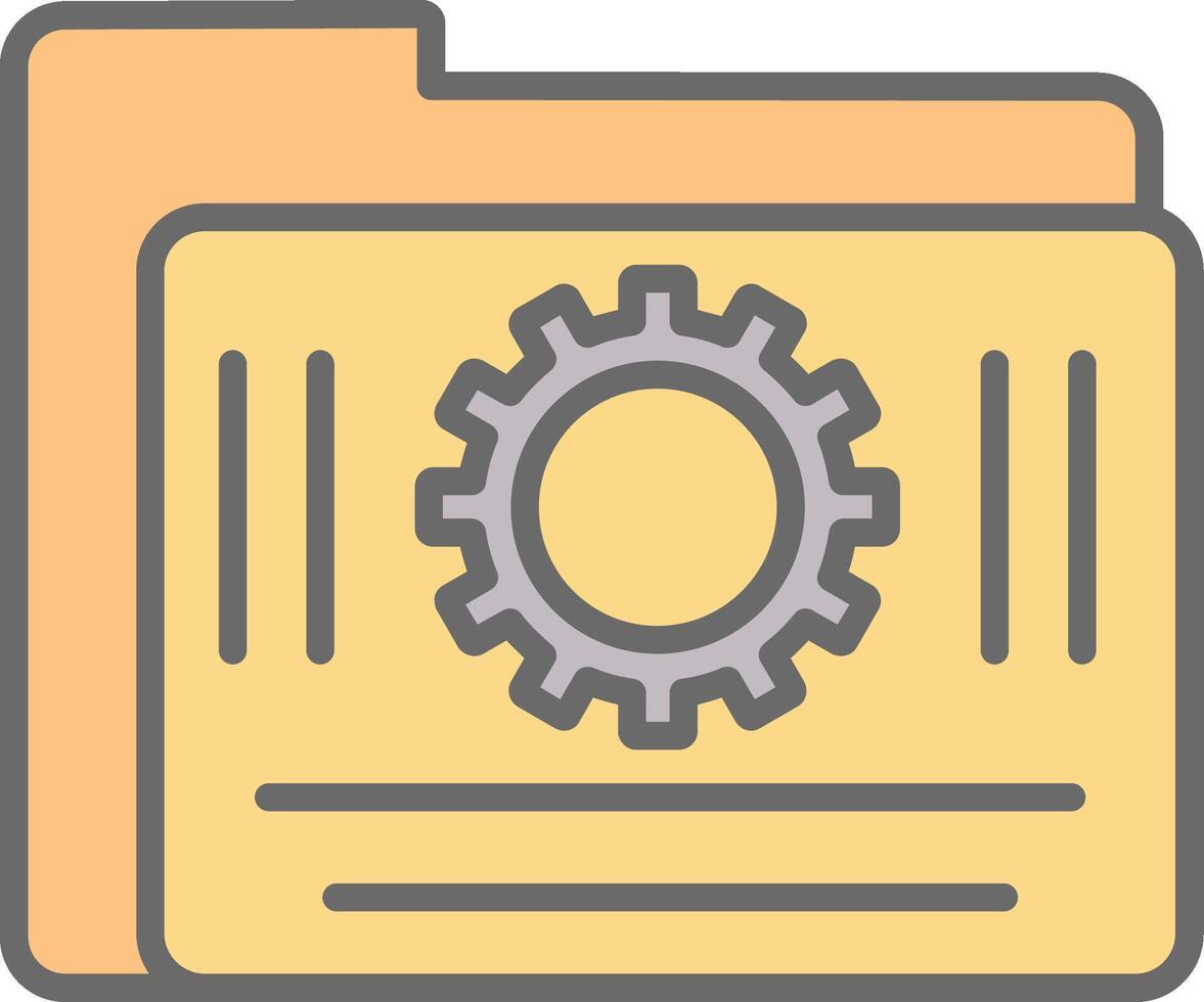 Mappe Verwaltung Linie gefüllt Licht Symbol vektor