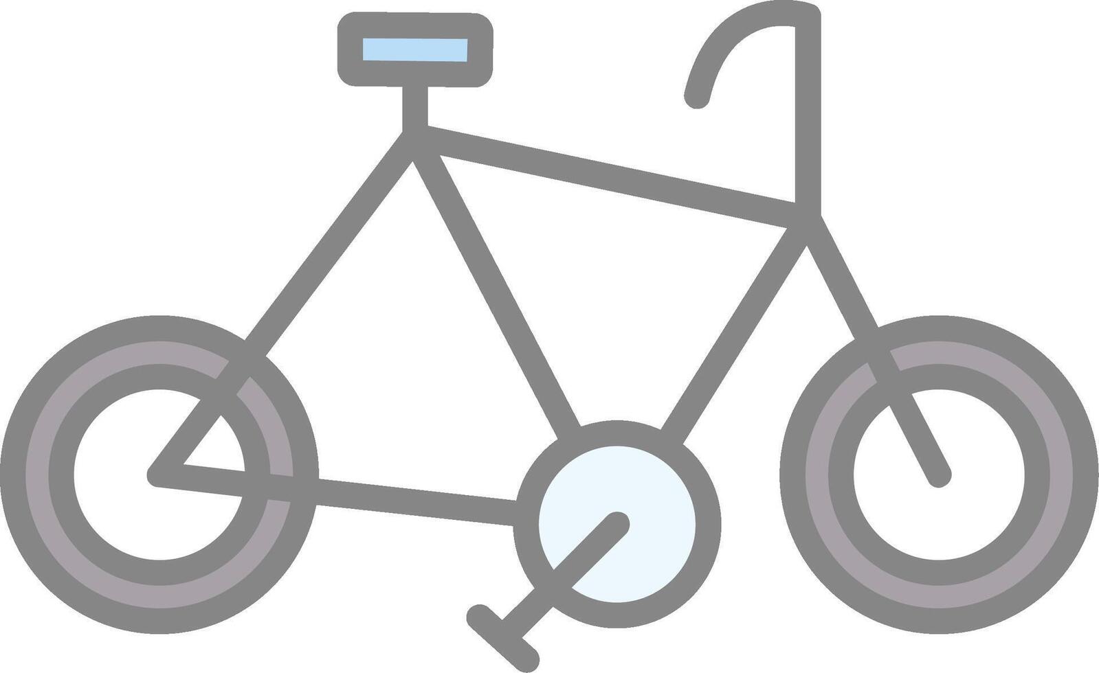 cykel linje fylld ljus ikon vektor