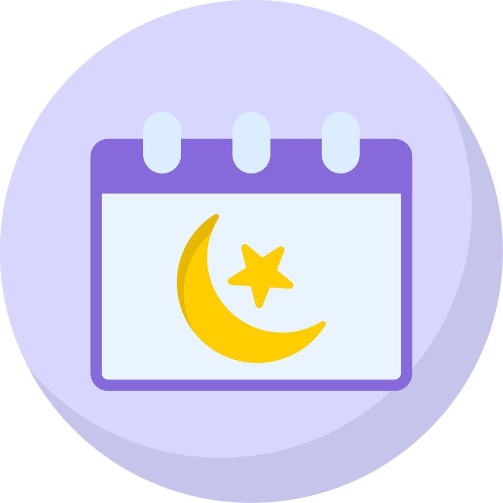 Ramadan Zeit Tabelle eben Blase Symbol vektor