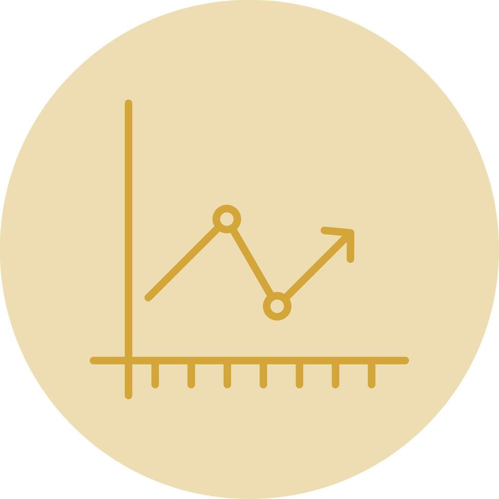 Pfeil Diagramm Linie Gelb Kreis Symbol vektor