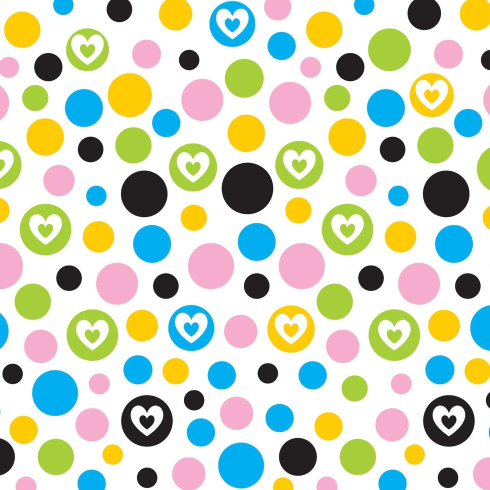 Polka Dot bunte Muster Hintergrund Vektor editierbar