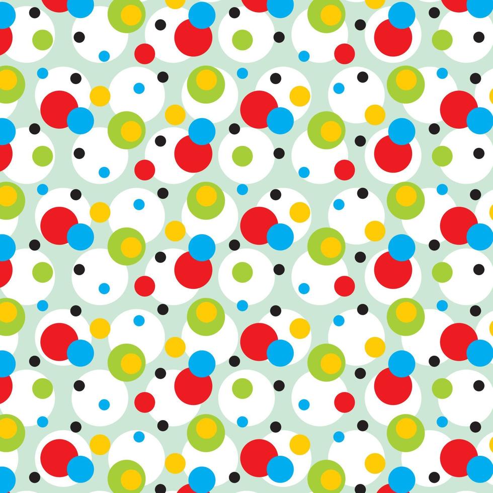 Polka Dot bunte Muster Hintergrund Vektor editierbar