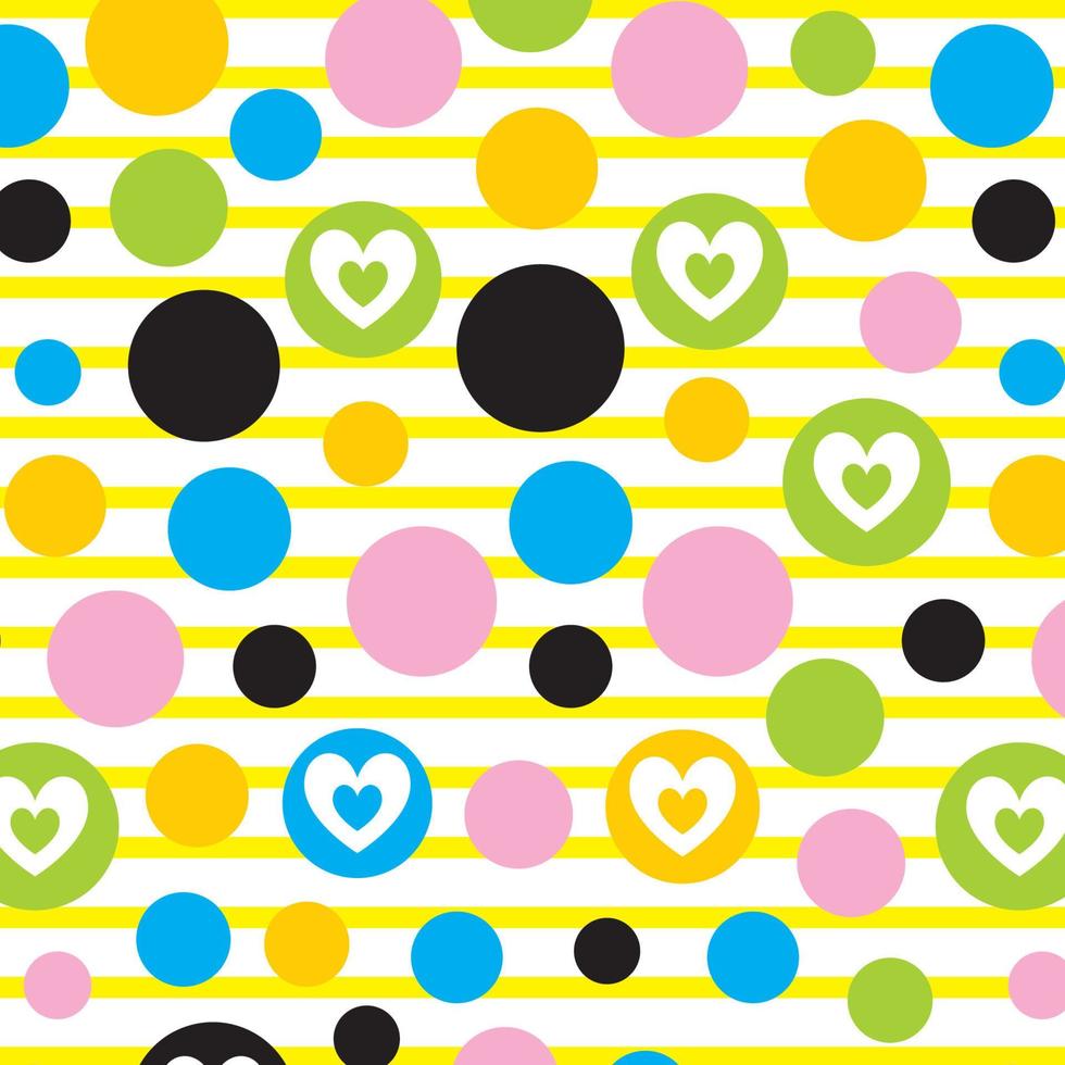 Polka Dot bunte Muster Hintergrund Vektor editierbar