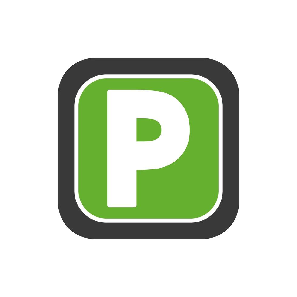 Parkzonensignal isoliertes Symbol vektor