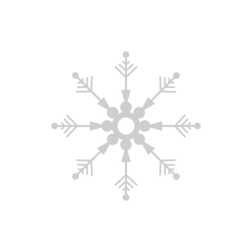 glad god jul snöflinga ikon vektor