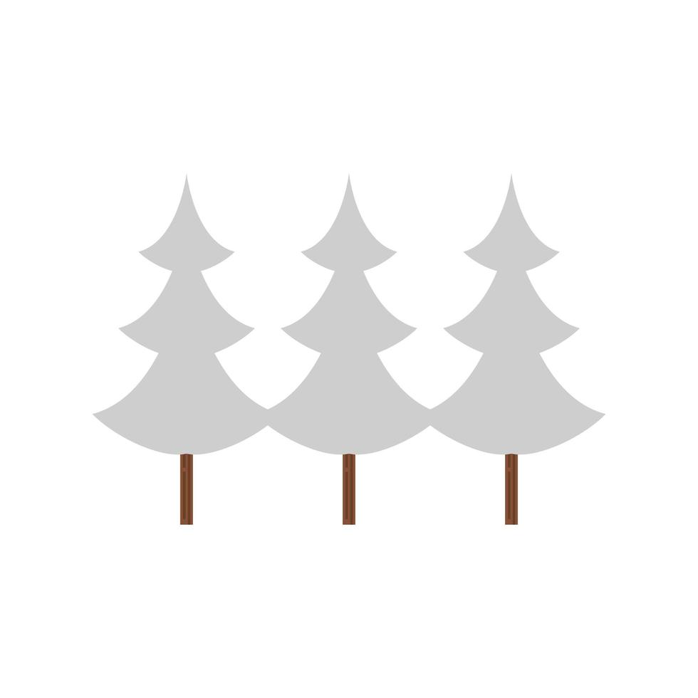 Kiefern Wald Szene Symbol vektor